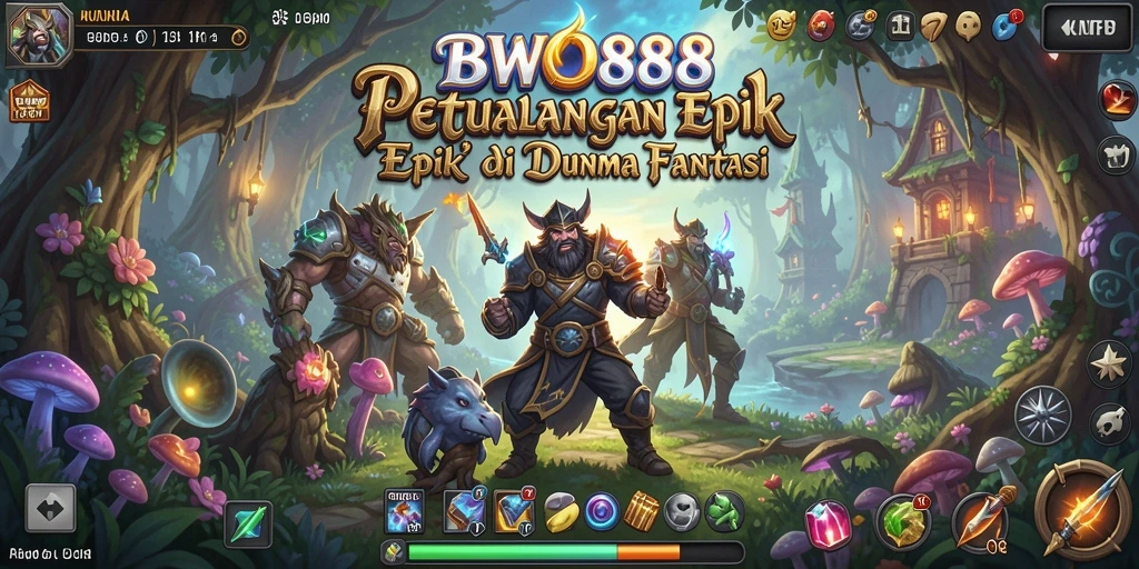 Tampilan gameplay BWO888 yang menakjubkan saat menjelajahi dunia fantasi.