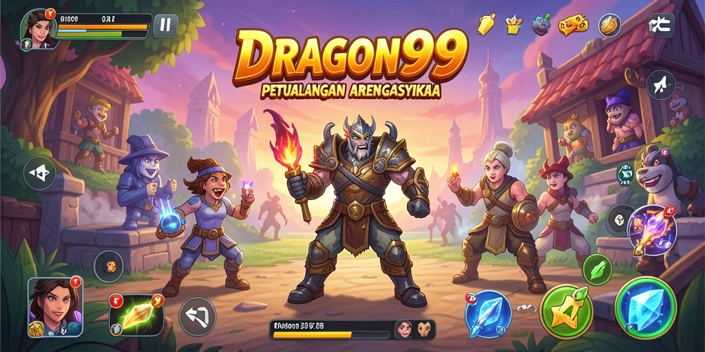 Screenshot gameplay menampilkan aksi seru di DRAGON99.