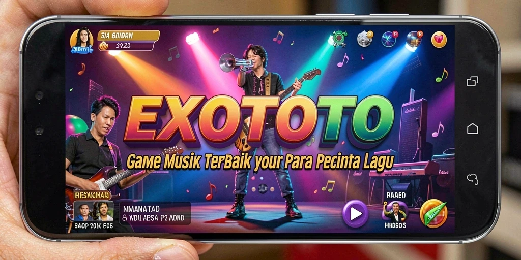 Tampilan gameplay <strong>EXOTOTO</strong> yang menampilkan pemain mengikuti irama musik.