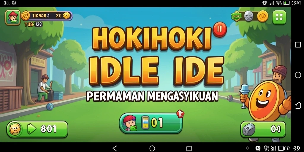Tampilan gameplay Idle HOKIHOKI yang menarik dan mengasyikkan.