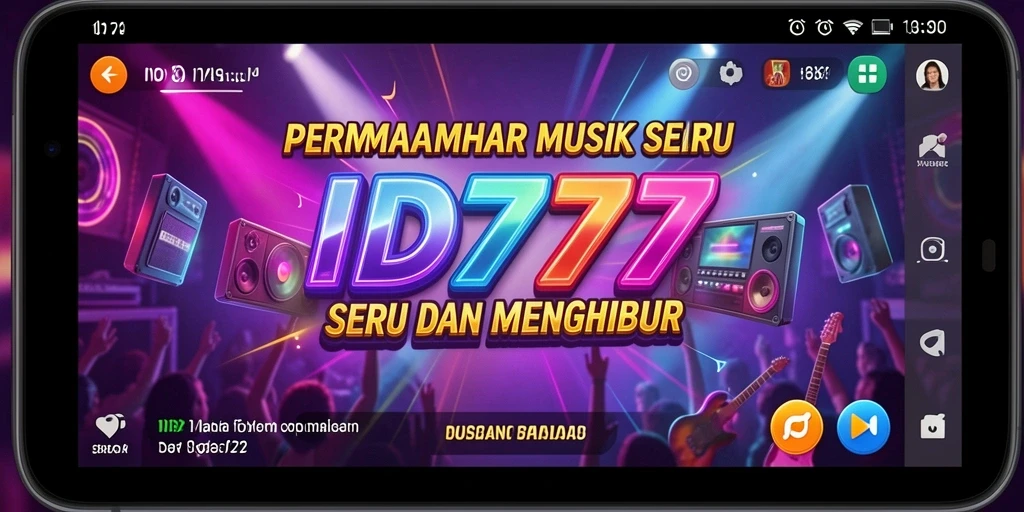 Tampilan gameplay ID777 yang menampilkan tantangan musik yang seru.