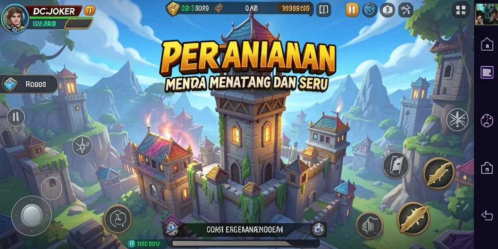 Screenshot gameplay Tower Defense yang menegangkan dan penuh aksi.