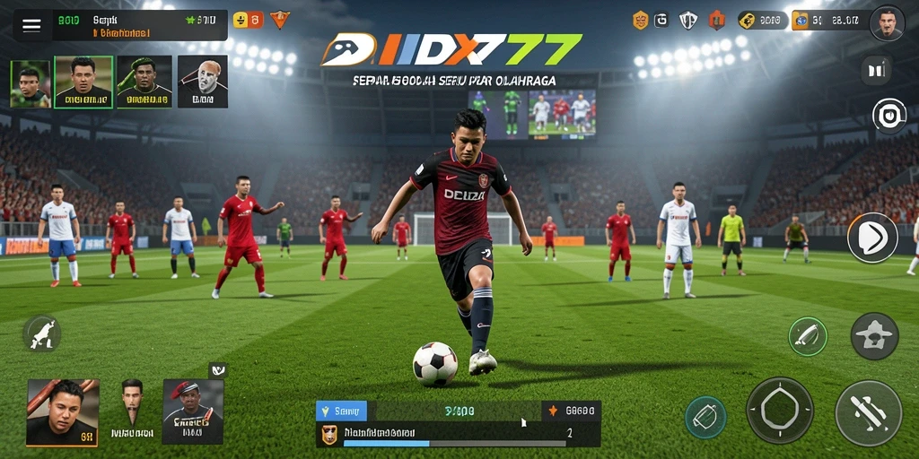 Tampilan gameplay IDX777 yang menegangkan dan mendebarkan di lapangan sepak bola.