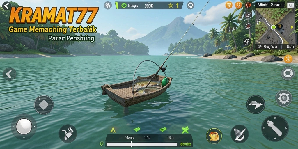 Gameplay seru KRAMAT77 yang menampilkan aksi memancing realistis.