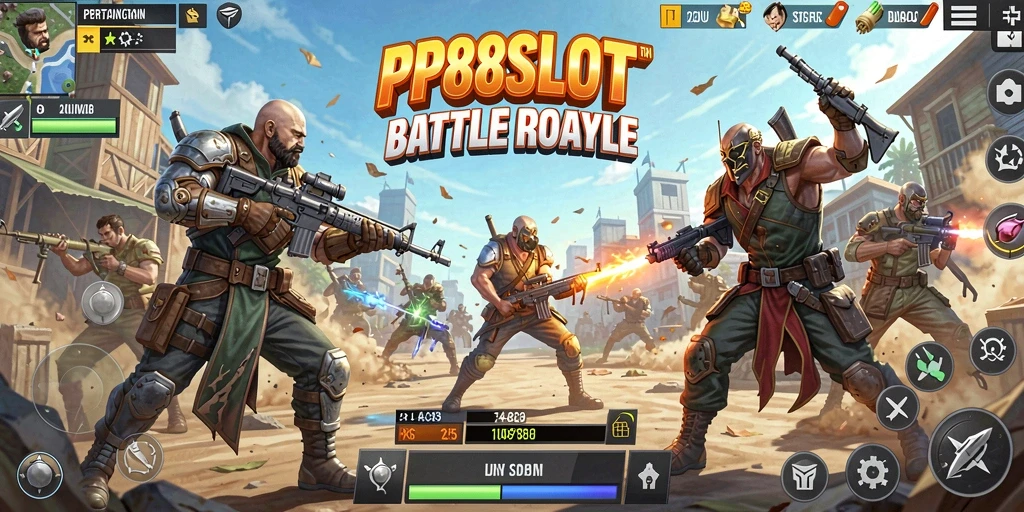 Gameplay menarik di PP88SLOT dengan pertempuran seru Battle Royale.