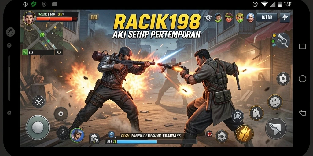 Tangkapan layar RACIK198 menampilkan aksi pertempuran yang intens dan mendebarkan.