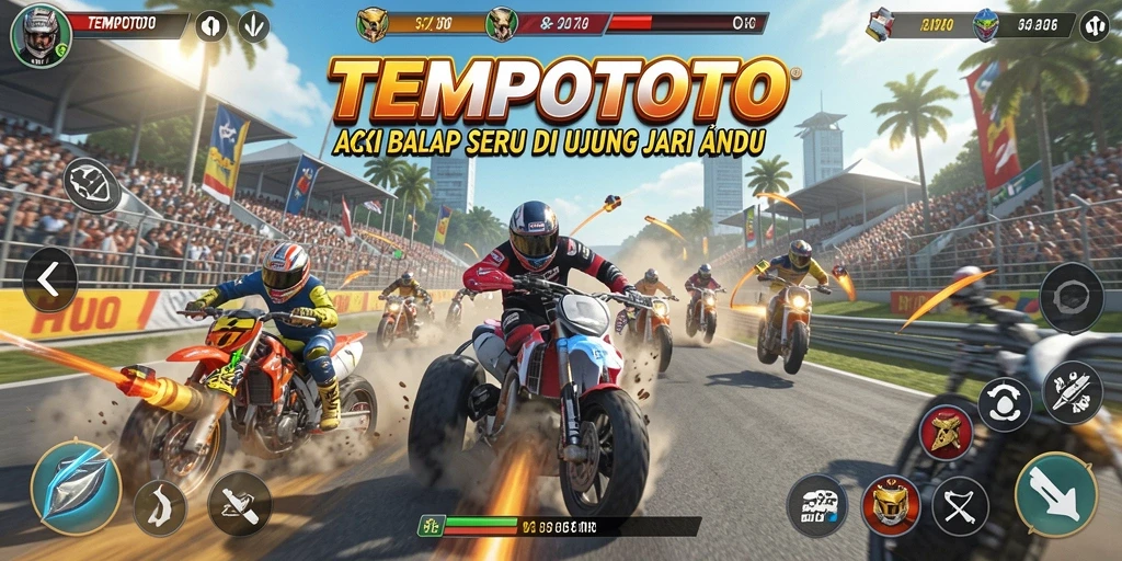 Gambaran gameplay balapan seru di TEMPOTOTO