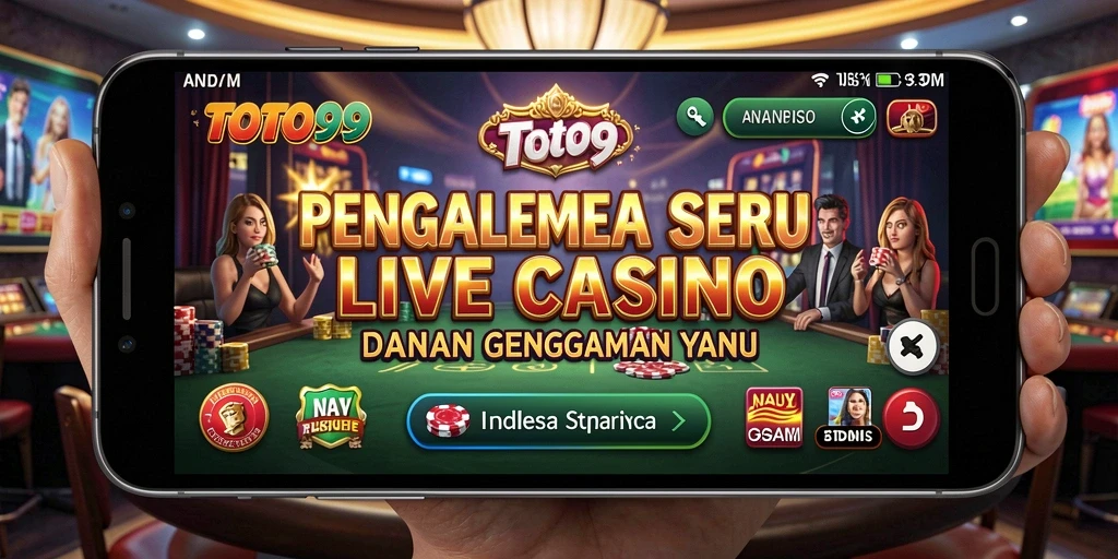 Screenshot gameplay TOTO99 yang menampilkan dealer live dan permainan seru.