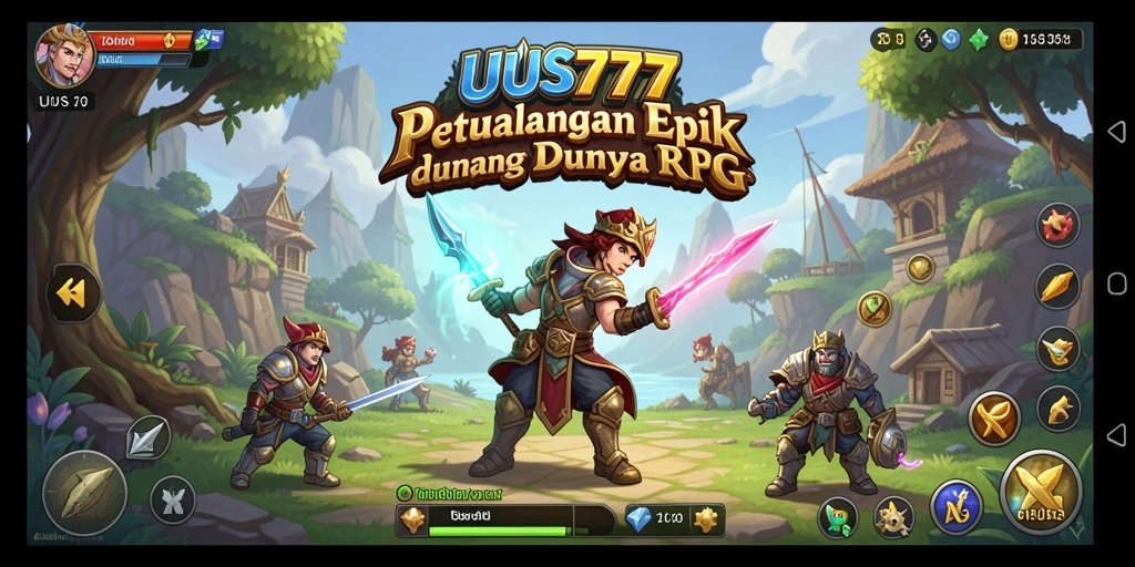 Tangkapan layar gameplay RPG UUS777 yang menampilkan aksi seru.